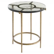 Cyan Designs 12005 - Laguna End Table | Clear | Antique Brass