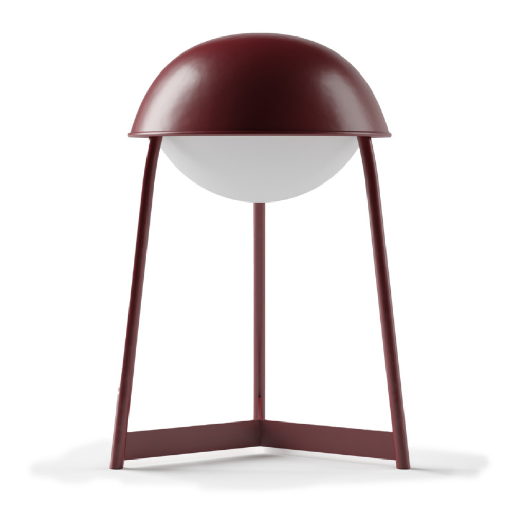 K70101 CORDLESS TABLE LAMP HELMET OXBLOOD