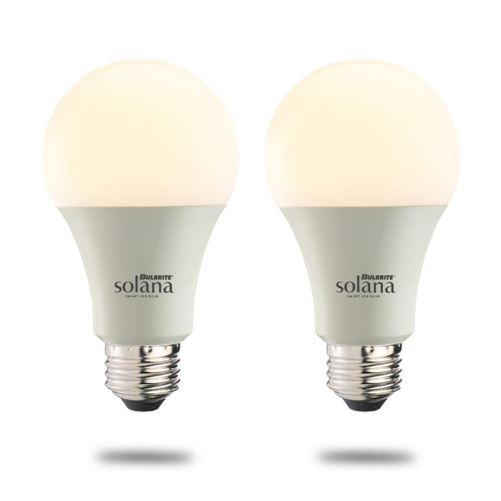 SMART LED WIFI BULB 8W A19 WHITE LIGHT 60W EQUIVALENT 2PK