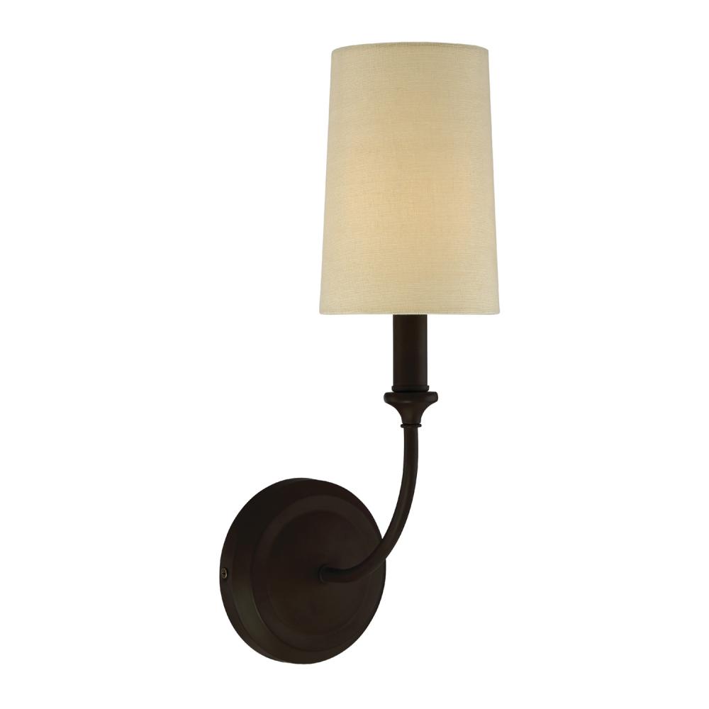 Libby Langdon for Crystorama Sylvan 1 Light Dark Bronze Sconce