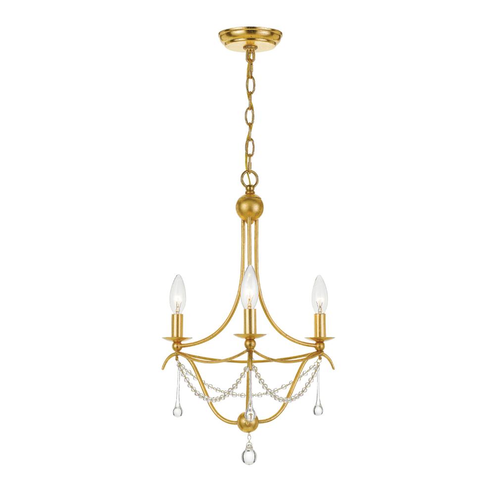 Metro 15.5'' Antique Gold Chandelier