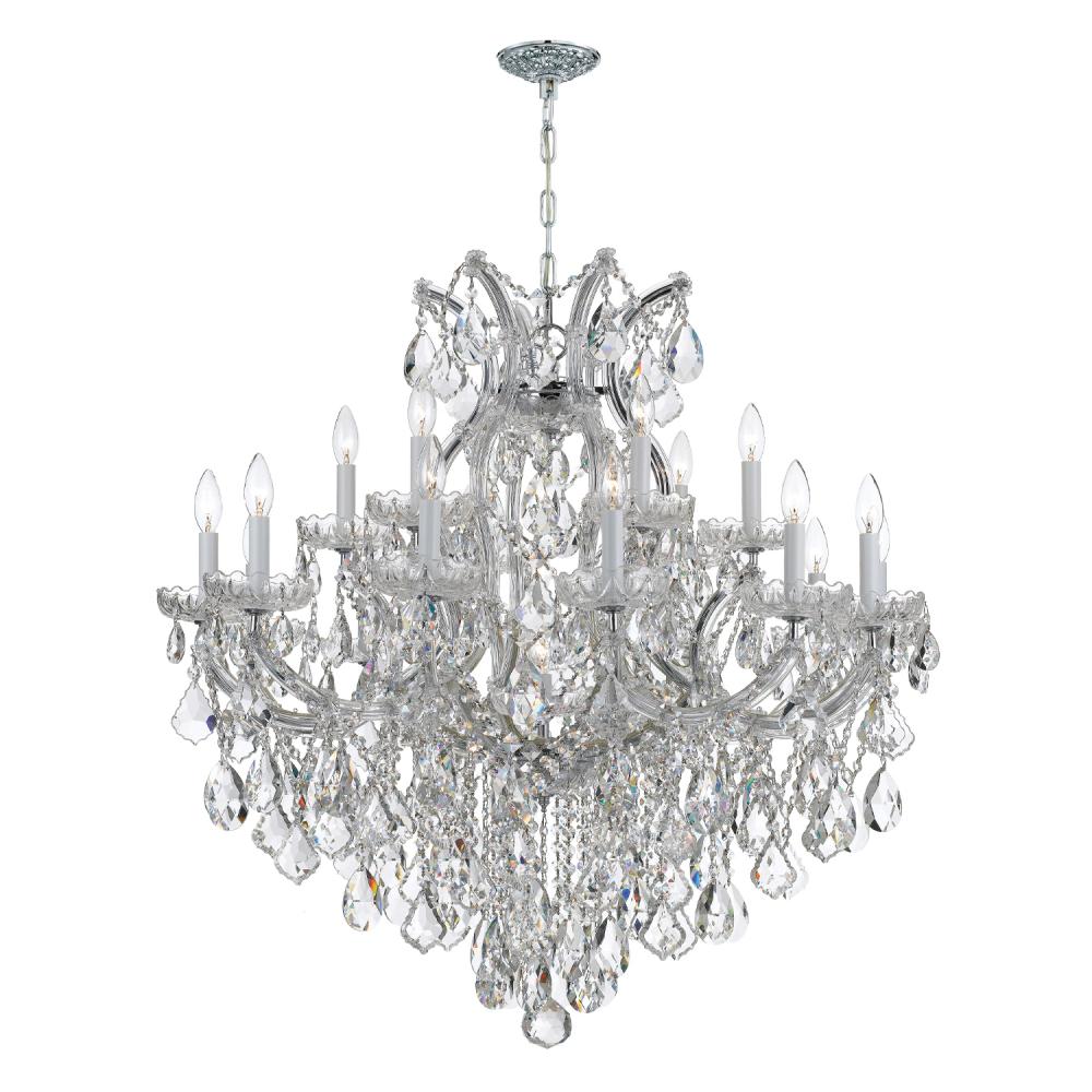 Maria Theresa 38'' Swarovski Strass Crystal Polished Chrome Chandelier
