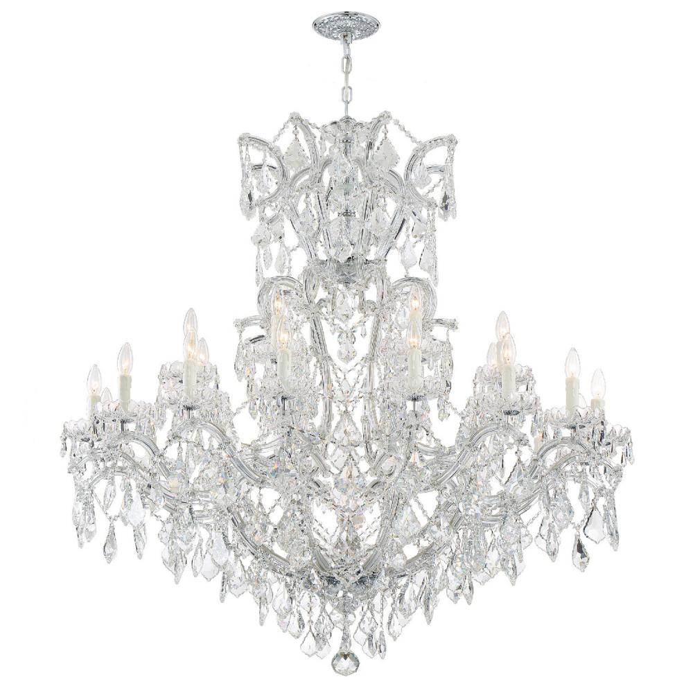 Maria Theresa 46'' Swarovski Spectra Crystal Polished Chrome Chandelier