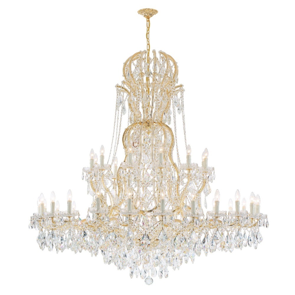 Maria Theresa 64'' Hand Cut Crystal Gold Chandelier