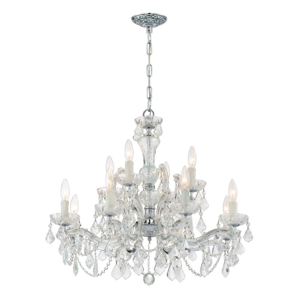 Maria Theresa 29'' Swarovski Strass Crystal Polished Chrome Chandelier