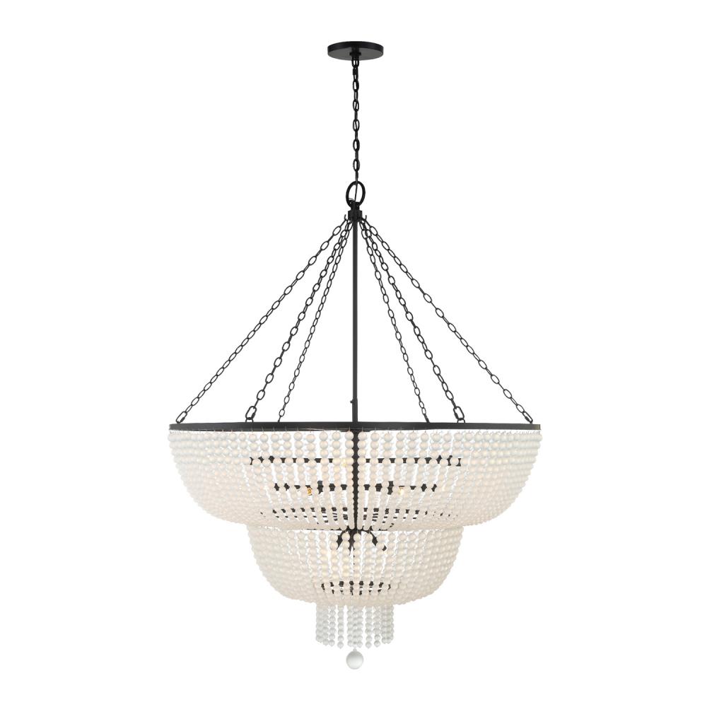 Rylee 15 Light Matte Black Chandelier