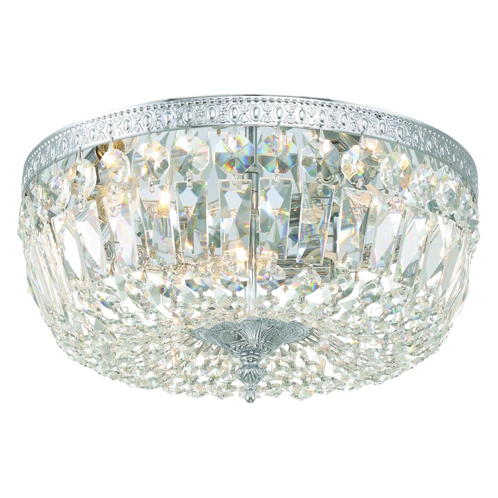Waltham 14'' Swarovski Spectra Crystal Polished Chrome Flush Mount