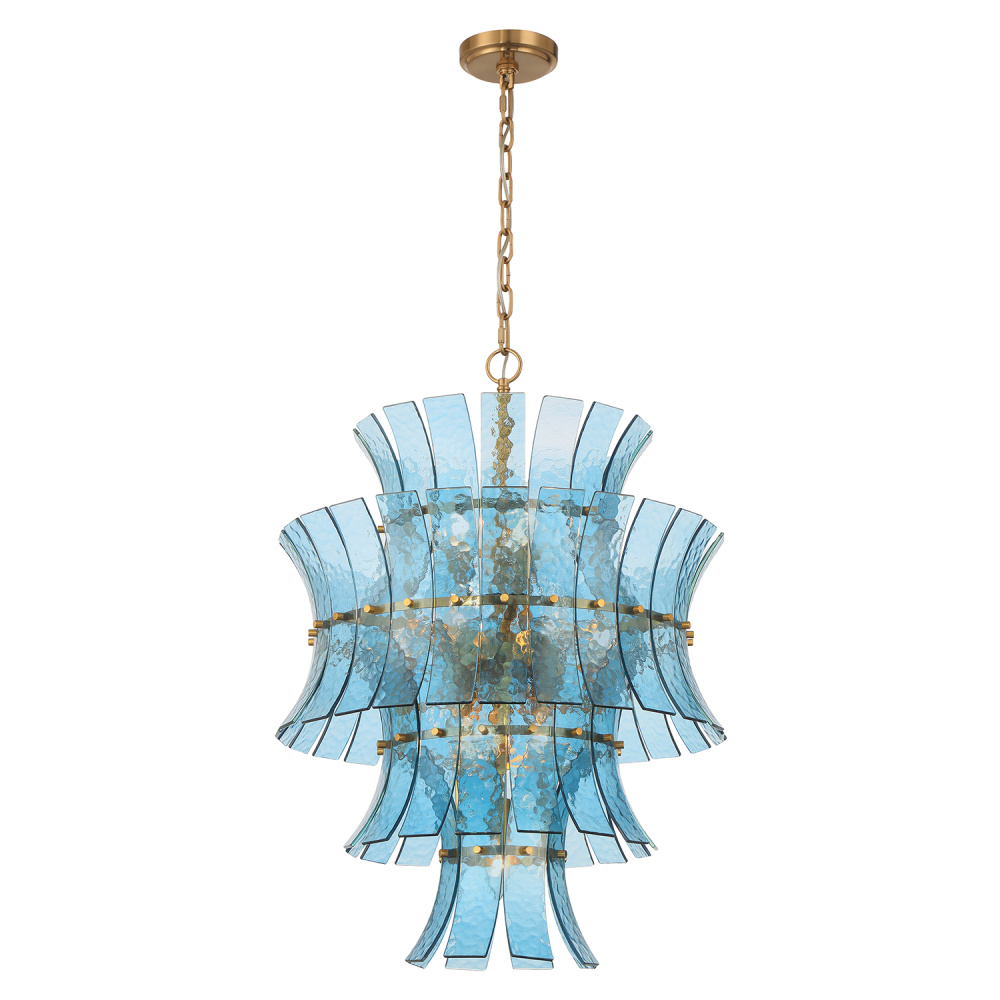 Abigail 13 Light Aged Brass Chandelier
