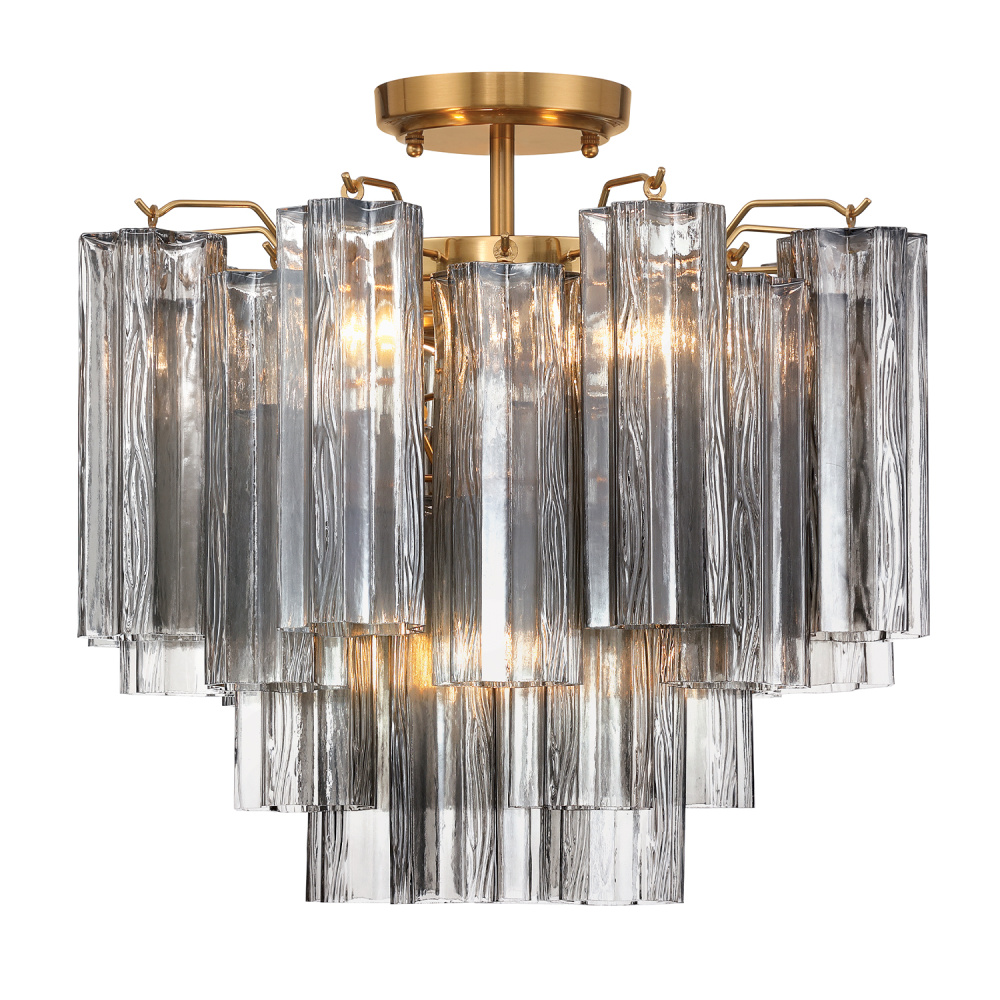 Addis 17.75'' Aged Brass Semi Flush Mount