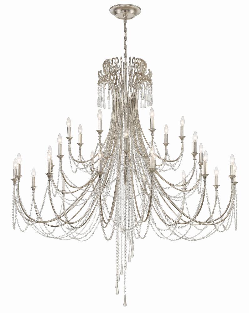 Arcadia 61'' Antique Silver Chandelier