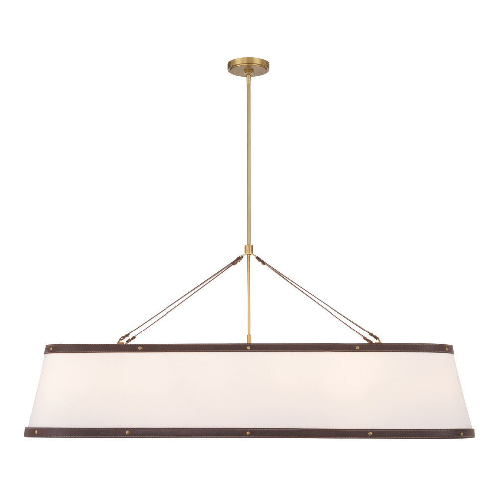 Libby Langdon Callahan 47.5'' Luxe Gold Linear Oval Chandelier