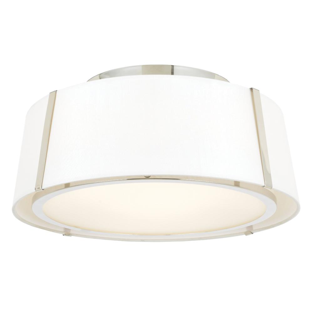 Fulton 18'' Polished Nickel Semi Flush Mount