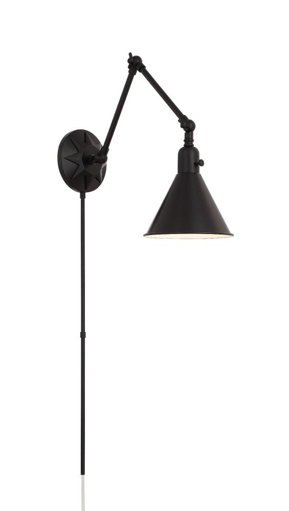 Morgan 7'' Matte Black Task Sconce