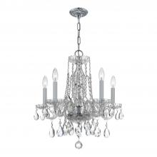 Crystorama 1061-CH-CL-MWP - Traditional Crystal 18'' Hand Cut Crystal Polished Chrome Chandelier