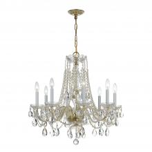 Crystorama 1138-PB-CL-S - Traditional Crystal 26'' Swarovski Strass Crystal Polished Brass Chandelier