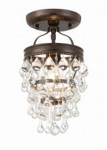 Crystorama 131-VZ_CEILING - Calypso 7.25'' Crystal Teardrop Vibrant Bronze Semi Flush Mount