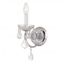 Crystorama 3221-CH-CL-I - Imperial 1 Light Clear Italian Crystal Polished Chrome Sconce