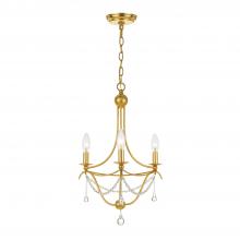 Crystorama 423-GA - Metro 15.5'' Antique Gold Chandelier