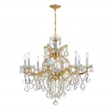 Crystorama 4409-GD-CL-SAQ - Maria Theresa 28'' Swarovski Spectra Crystal Gold Chandelier