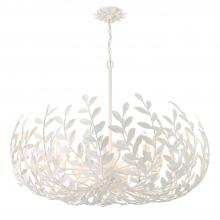 Crystorama 569-MT - Broche 12 Light Matte White Chandelier