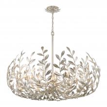 Crystorama 569-SA - Broche 42'' Antique Silver Chandelier
