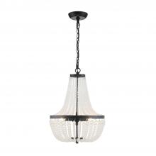 Crystorama 603-MK - Rylee 14'' Matte Black Chandelier