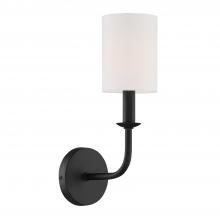 Crystorama BAI-A2101-MK - Bailey 4.75'' Matte Black Sconce