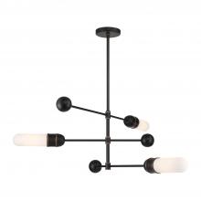 Crystorama CAP-8513-MK-TG - Brian Patrick Flynn Capsule 3 Light LED Matte Black + Textured Gold Chandelier