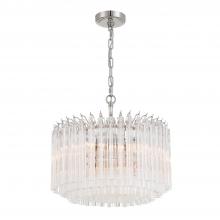 Crystorama LOF-5005-PN - Lofton 18'' Polished Nickel Chandelier