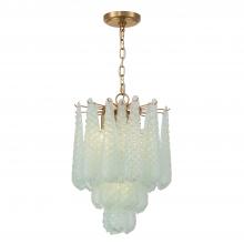 Crystorama OLL-6004-AG-GR - Ollie 14.25'' Aged Brass Chandelier