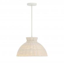 Crystorama RES-10520-MT - Reese 1 Light Matte White Pendant