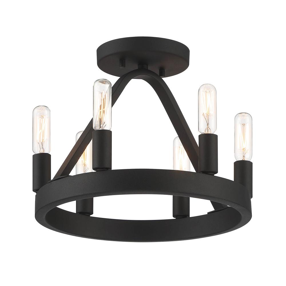 Carousel 12" 6-Light Semi-Flush