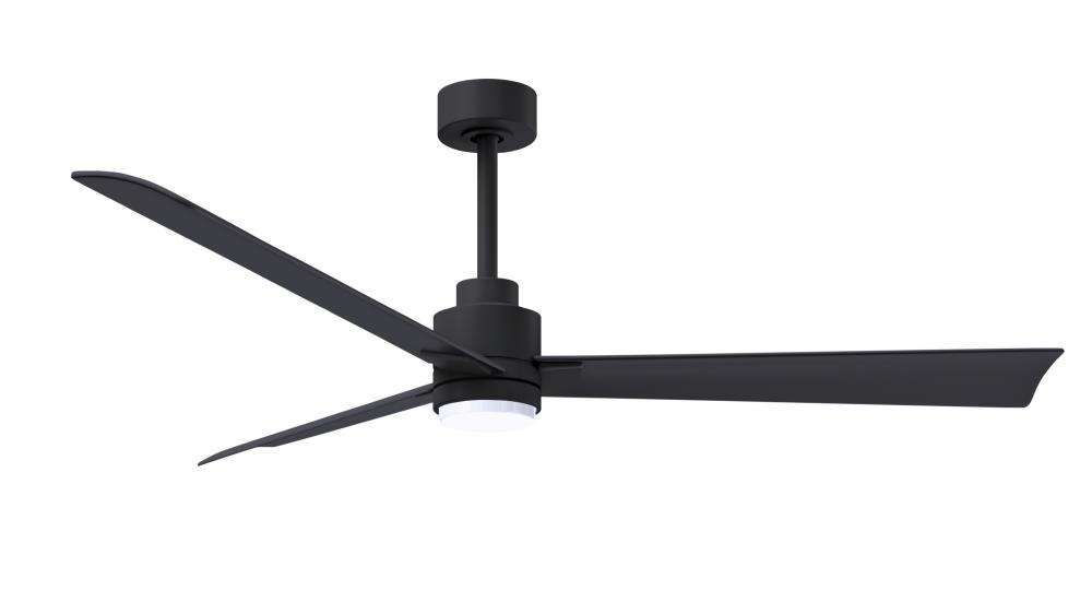 Alessandra-56" Three Blade Transitional Ceiling Fan-5CCT Integrated LED-Matte White Finish