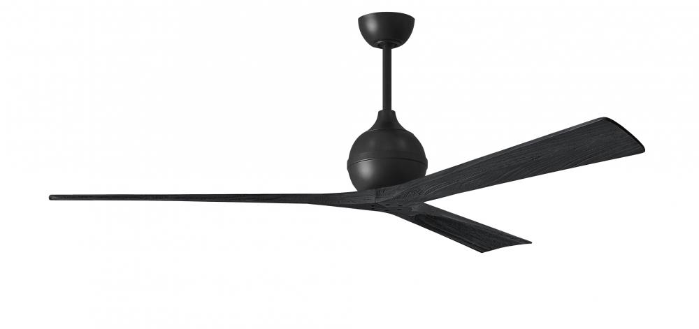 Irene-3 - Three Blade Paddle Fan - 72" - Matte Black Finish - Matte Black Blades