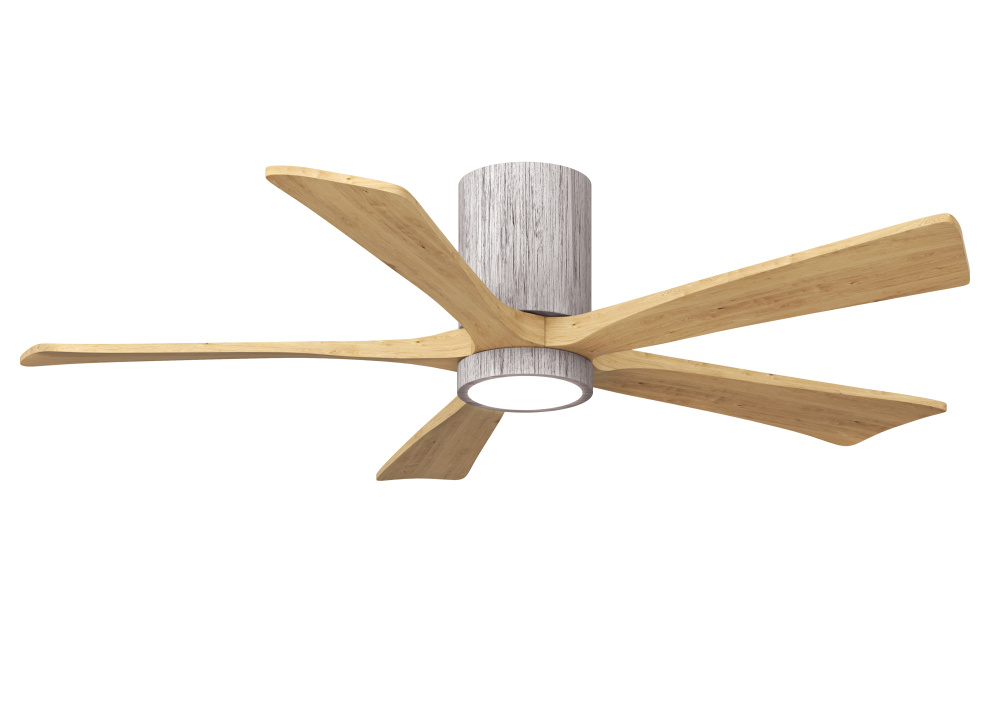 Irene-5HLK - 52" Five Blade Flush Mount Paddle Fan - 5CCT Integrated LED - Barn Wood Tone Finish