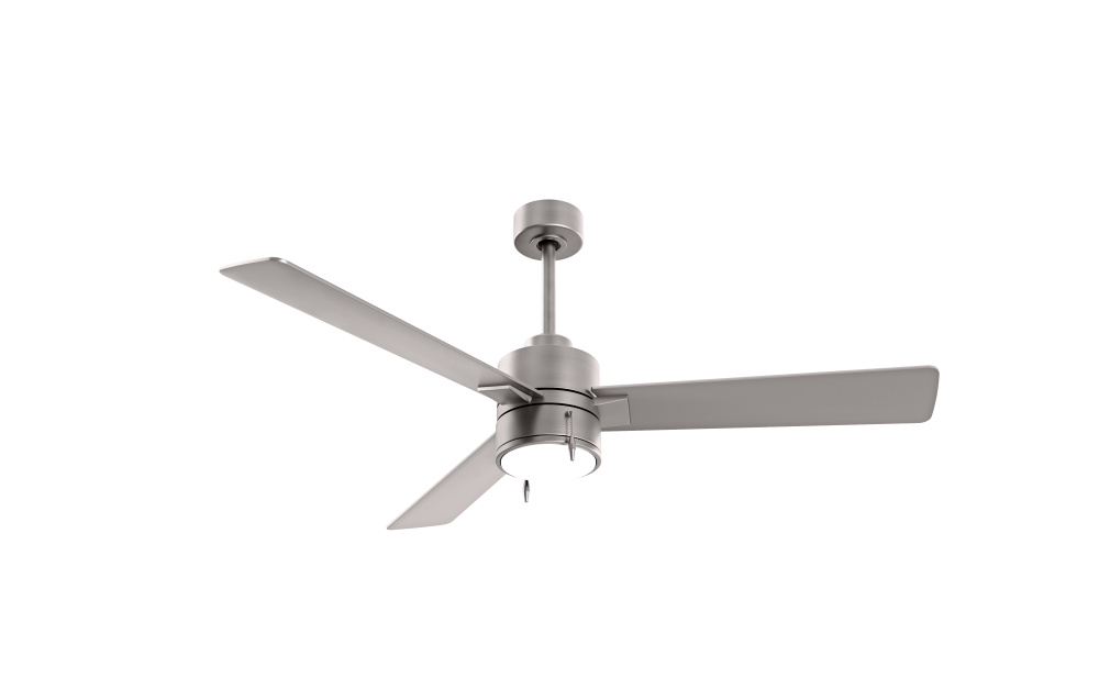 Steven - 52” Three Blade Ceiling Fan - Integrated LED - Brushed Nickel Finish