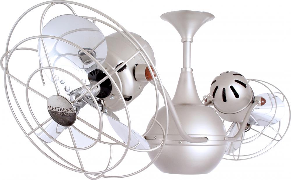 Vent Bettina - Rotational Ceiling Fan - Brushed Nickel Finish - Metal Blades