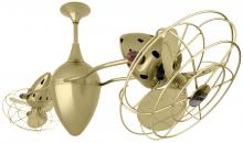 Matthews Fan Company AR-BRBR-MTL - Ar Ruthiane - Rotational Ceiling Fan - Brushed Brass Finish - Metal Blades