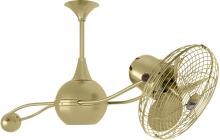 Matthews Fan Company B2K-BRBR-MTL - Brisa 2000 - Rotational Ceiling Fan - Brushed Brass Finish - Metal Blades