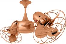 Matthews Fan Company DD-BRCP-MTL - Duplo Dinamico - Rotational Ceiling Fan - Brushed Copper Finish - Metal Blades
