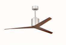 Matthews Fan Company EK-BN-WN - Eliza - Brushed Nickel - Walnut Tone Blades - 10" Downrod