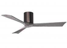 Matthews Fan Company IR3H-BB-BW-52 - Irene-3H - Three Blade Flush Mount Paddle Fan - 52" - Brushed Bronze Finish