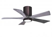 Matthews Fan Company IR5HLK-BB-BW-42 - Irene-5HLK - 42" Five Blade Flush Mount Paddle Fan - 5CCT Integrated LED - Brushed Bronze Finish