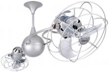Matthews Fan Company IV-BN-MTL - Italo Ventania 360° dual headed rotational ceiling fan in brushed nickel finish with metal blades