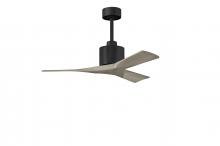 Matthews Fan Company NK-BK-GA-42 - Nan - 42" Ceiling Fan - Matte Black Finish - Gray Ash Tone Blades