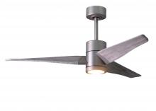 Matthews Fan Company SJ-BN-BW-52 - Super Janet - Brushed Nickel - Barn Wood Tone Blades - 52" Blades - 10" Downrod