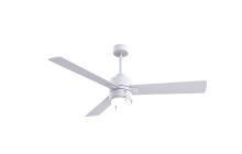 Matthews Fan Company SS-MWH-MWH-52 - Steven - 52” Three Blade Ceiling Fan - Integrated LED - Matte White Finish - Matte White Blades