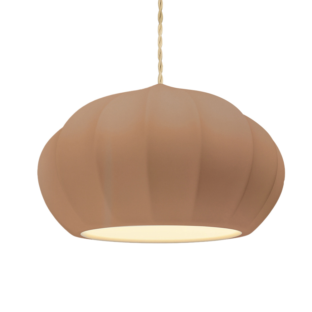 Oval Fluted 1-Light Pendant