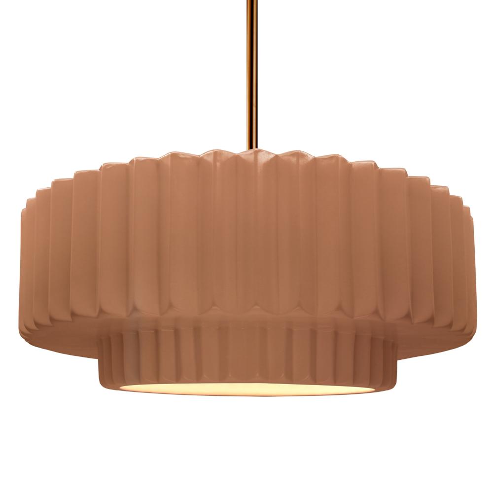 Large Tier Pleated 1-Light Pendant