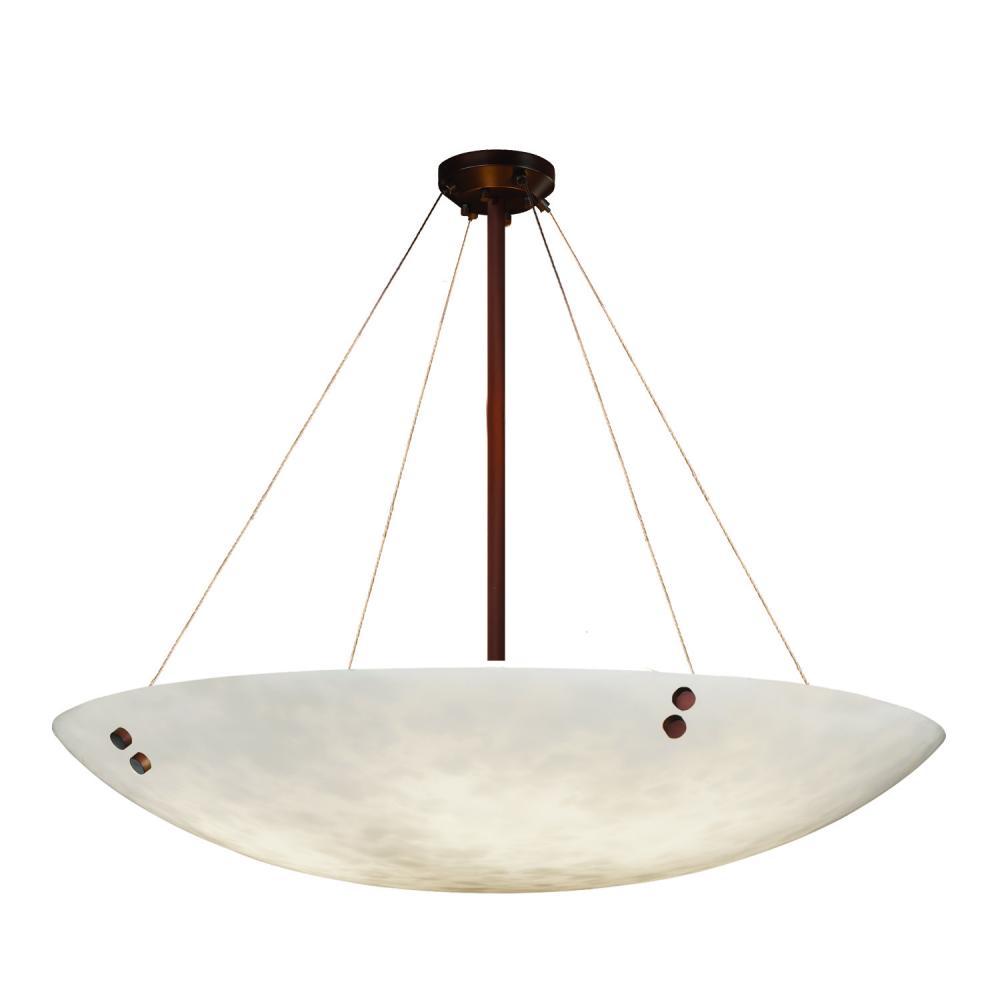 60" Pendant Bowl w/ Pair Cylindrical Finials